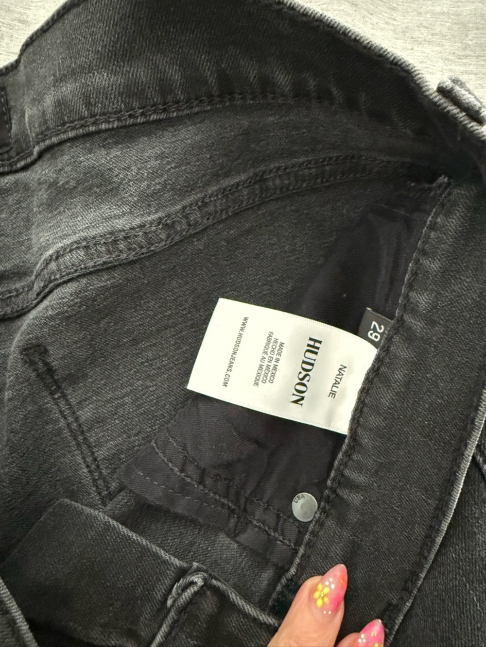 Hudson natalie Black Matte Jeans - Matte Black
